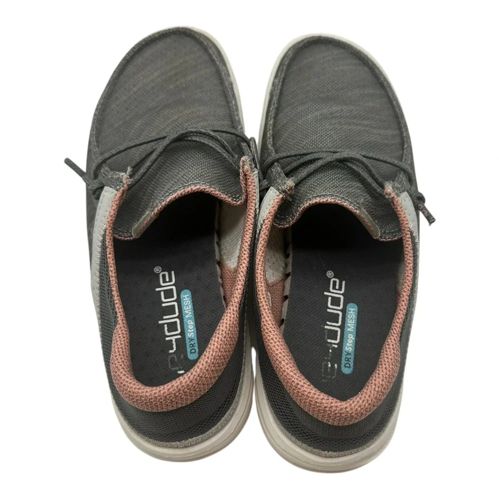 Hey Dude Wendy Frontier Shoes Womens 7 Reef Gray Slip On Loafers Dry‎ Step Mesh